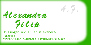 alexandra filip business card